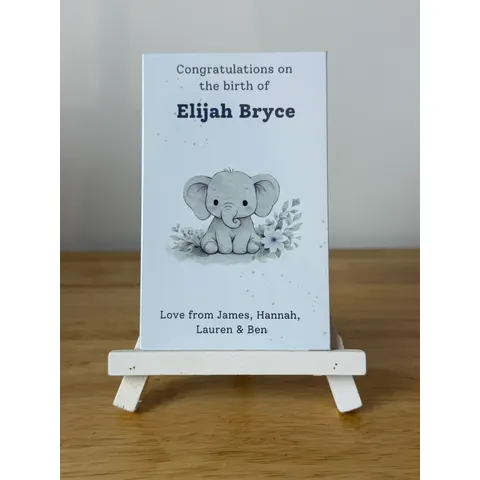 Baby Boy Birth Announcement Magnet 4 - 7.5cm x 12cm