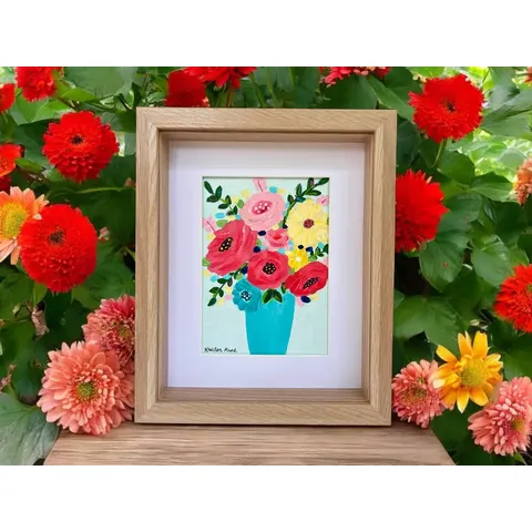 'Radiant Rose Bouquet 1' - 28cm x 23cm x 4.5cm Framed